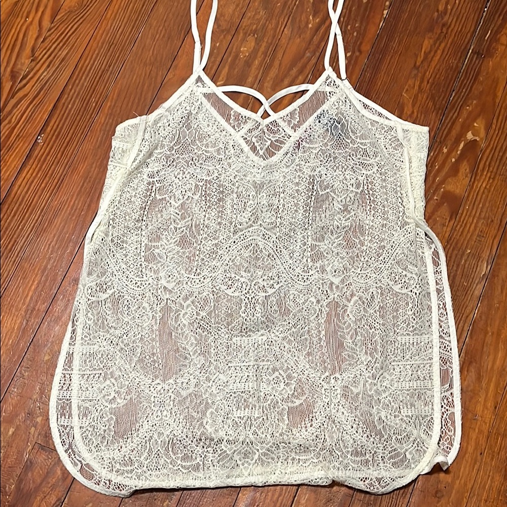 Elegant Cream Lace Women's Top